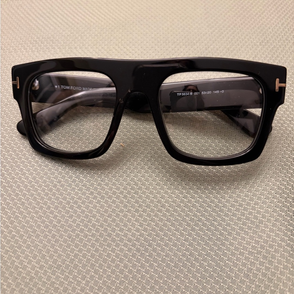 Tom Ford Black Glasses with Gold Accents - Picture 2 of 8